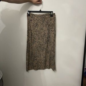 Leopard print long skirt